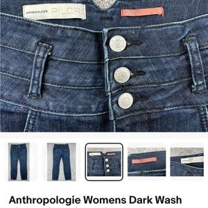 Anthropologie Women's Dark Wash Jeans